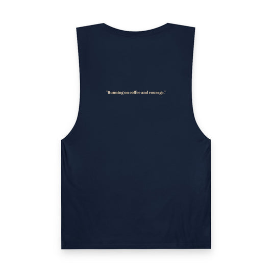 Unisex Tank -"Running on Coffee and Courage"